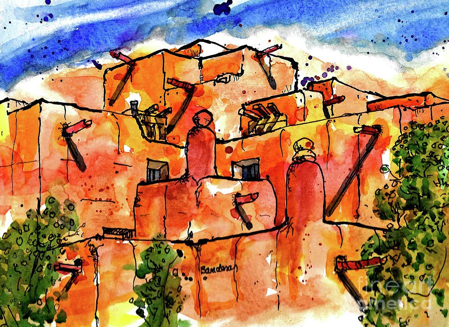 Southwestern Architecture Painting by Terry Banderas
