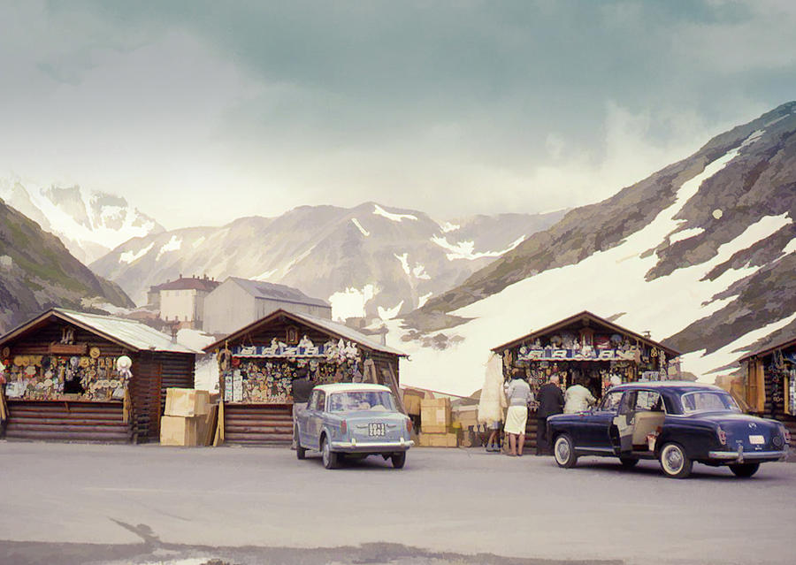 Souvenir Shops, Mountain Pass, France Photograph by Richard Goldman
