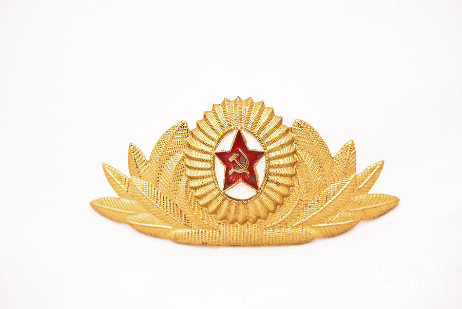 Soviet Army Officer cap badge Photograph by Yurix Sardinelly