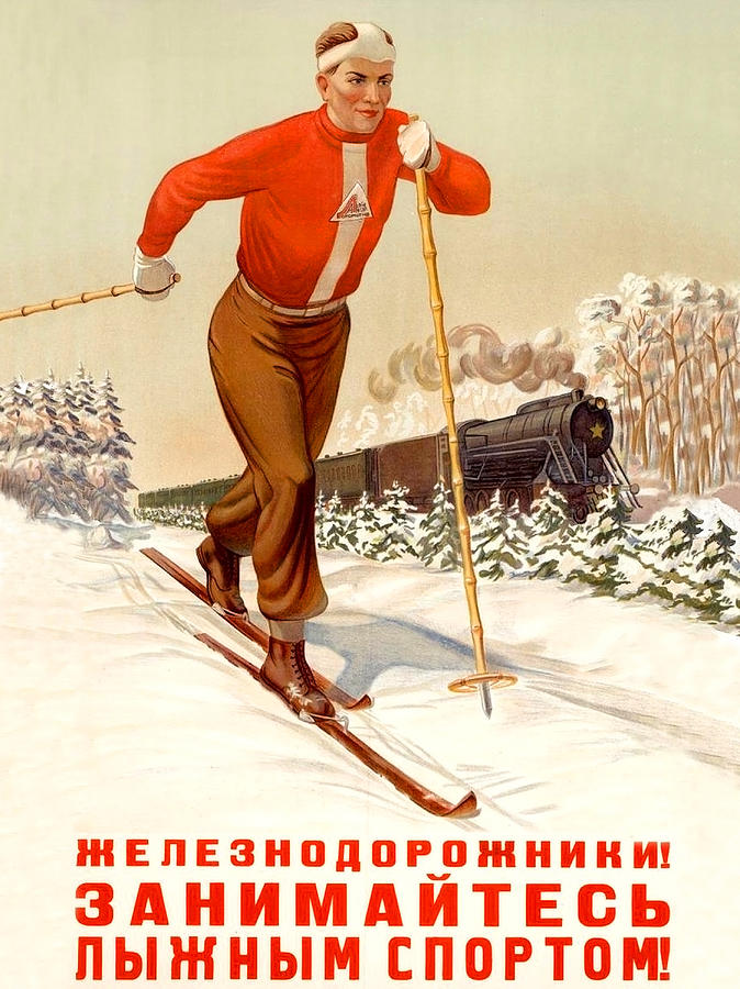 Soviet propaganda poster Painting by Long Shot