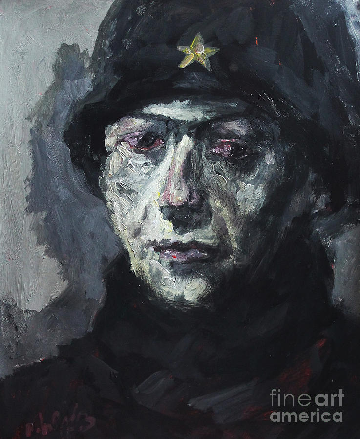 Cccp Painting - Soviet Soldier by Tornike Sanodze