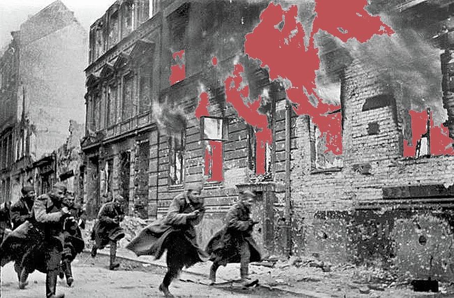 Soviet soldiers running as Berlin was falling   April 1945 Photograph by David Lee Guss