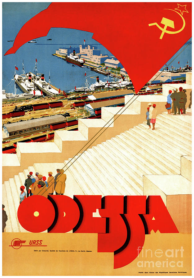 Vintage Mixed Media - Soviet Union Odessa Vintage Travel Poster 1936 by Vintage Treasure