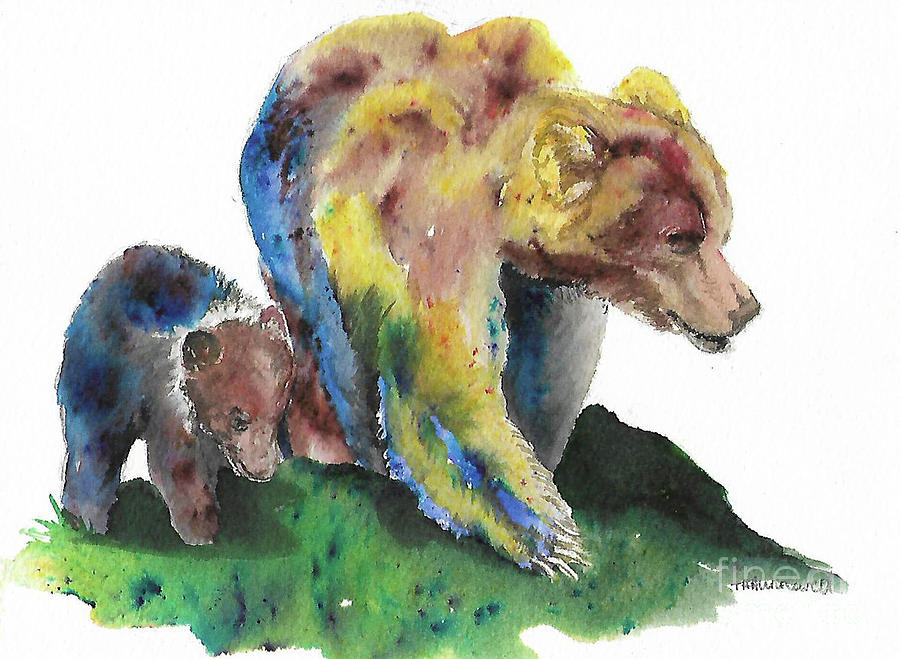 Sow And Cub Painting