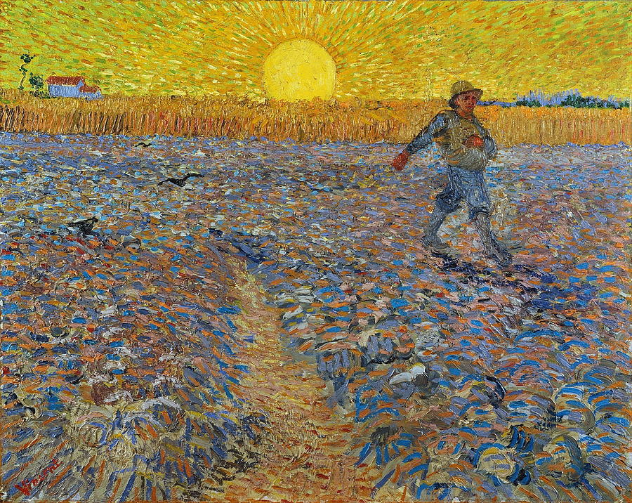 Sower with Setting Sun after Millet Painting by Vincent Van Gogh - Fine ...