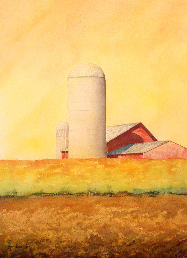 Soybean Field Painting by Ken Marsden