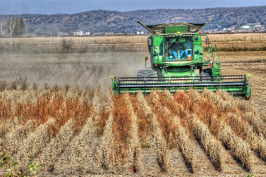 Soybean Harvest Fremont County Iowa Photograph by J Laughlin