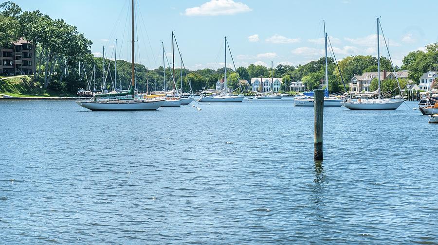 Annapolis Photograph - Spa Creek in Blue by Charles Kraus