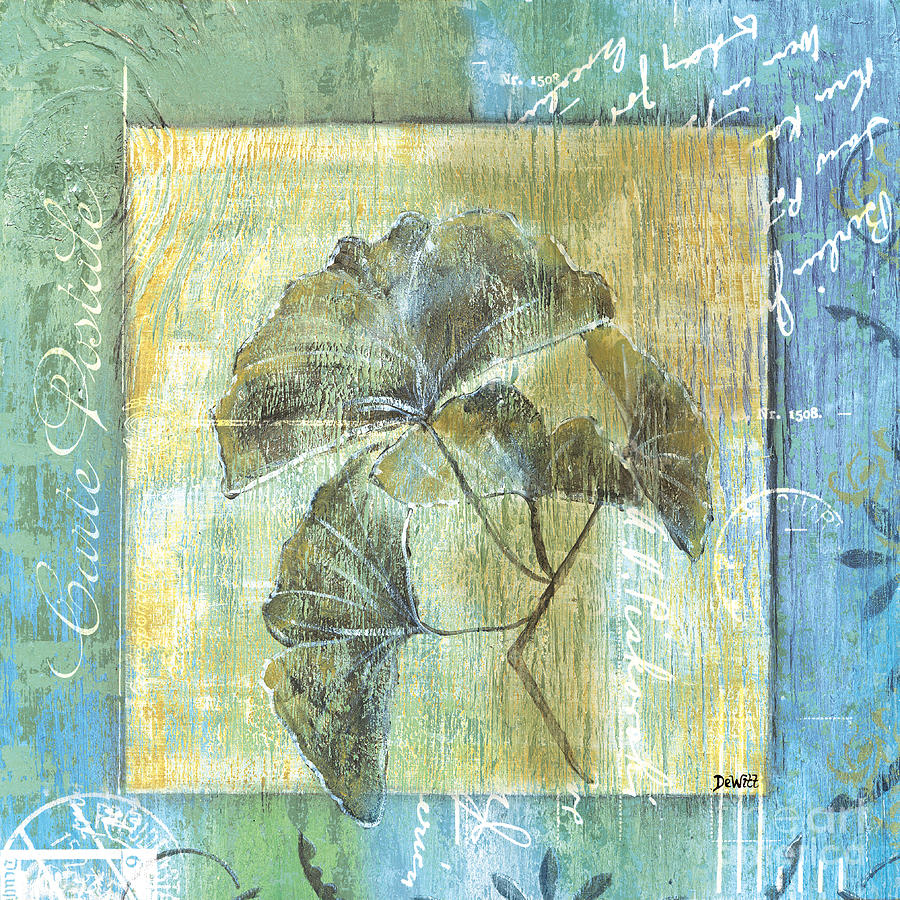 Flower Painting - Spa Gingko Postcard  2 by Debbie DeWitt