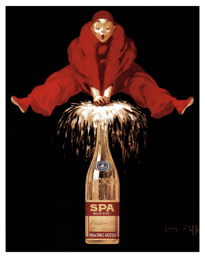 Spa Monopole - Belgique - Champagne - Vintage Advertising Poster Mixed Media