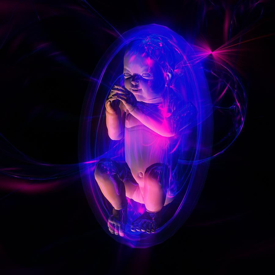 Fantasy Digital Art - Space Baby by Raphael Terra by Esoterica Art Agency