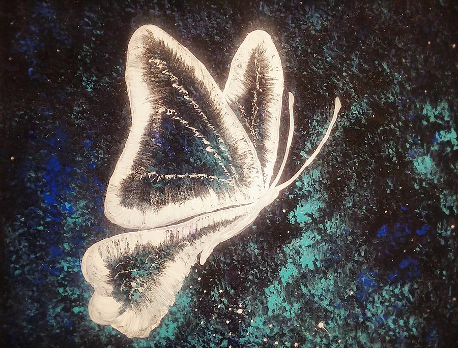 Space Butterfly  Painting by Vale Anoai