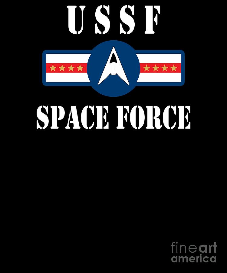 Space Force USSF United States Galactic Military Badge Trump Text ...