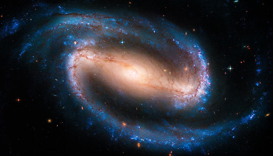 Space Image barred spiral galaxy NGC 1300 Digital Art by Matthias Hauser