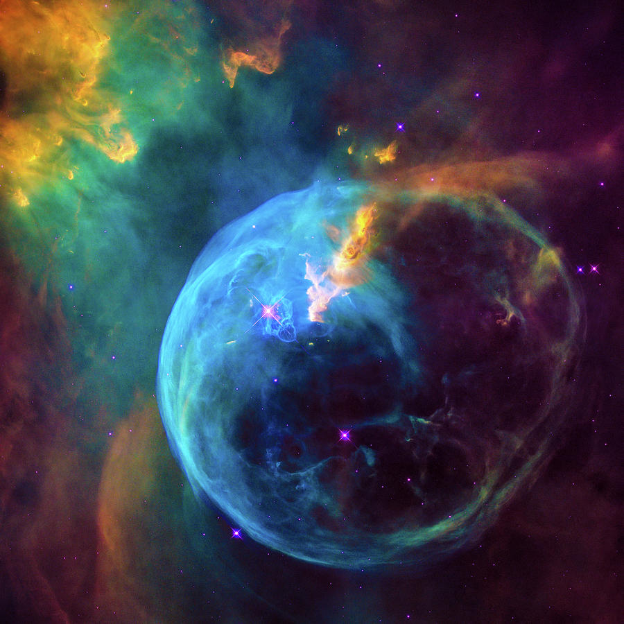 Space image Colorful Bubble Nebula Photograph by Matthias Hauser - Fine ...