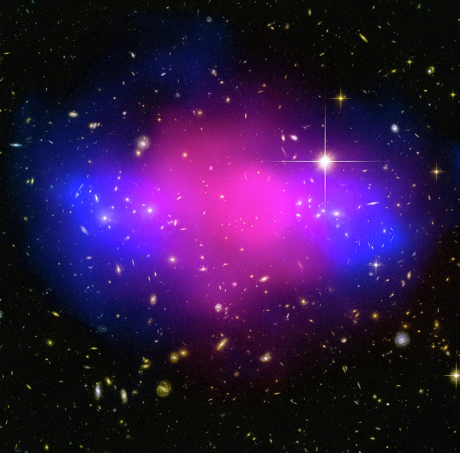 Space Image Galaxy Cluster purple blue black Photograph by Matthias Hauser