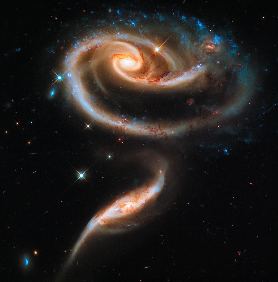 Space Digital Art - Space image Galaxy rose by Matthias Hauser