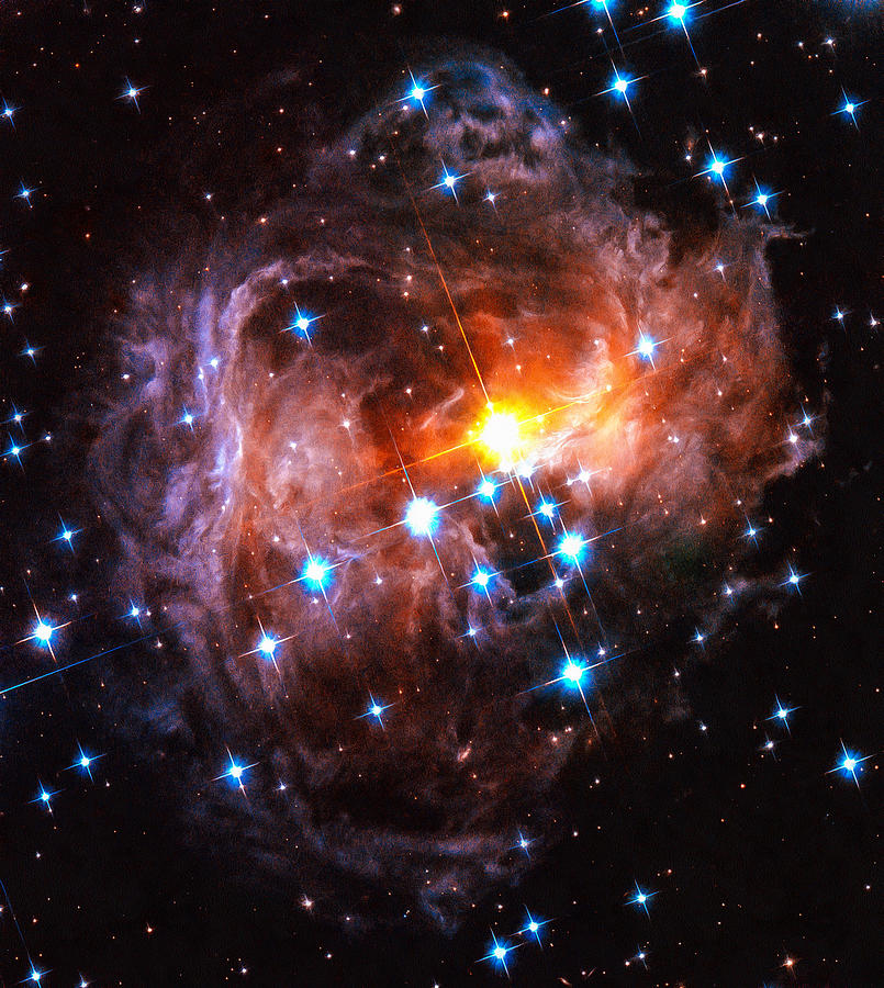 Space image light echo star V838 Monocerotis Digital Art by Matthias Hauser