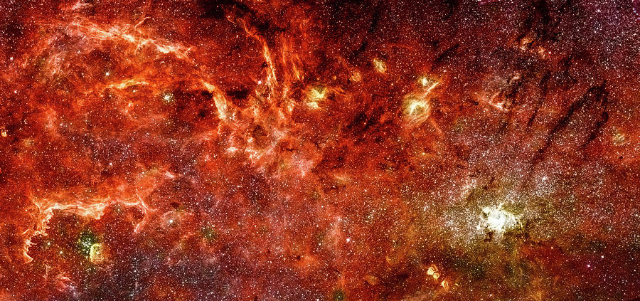 Space Image Milky Way orange red Photograph by Matthias Hauser