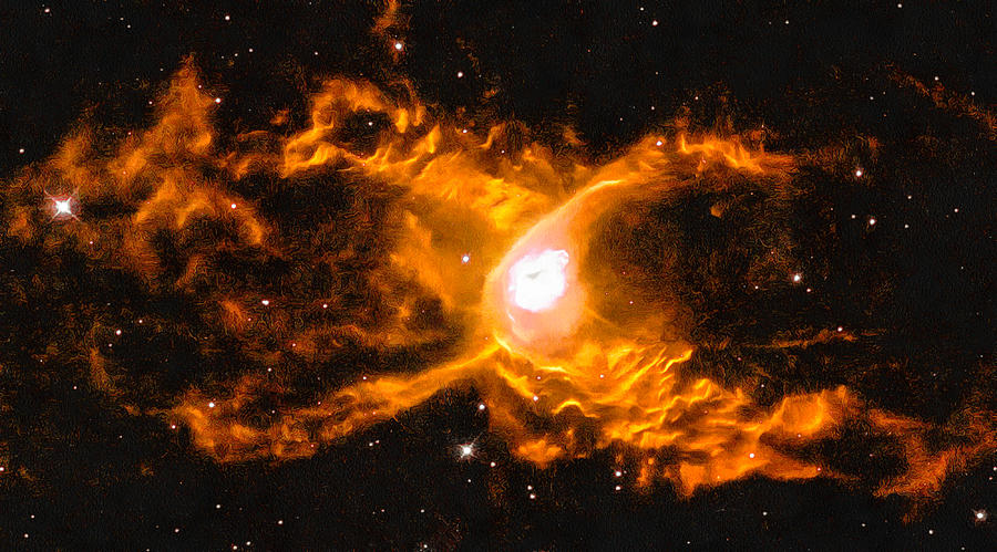 Space Photograph - Space image red spider nebula by Matthias Hauser
