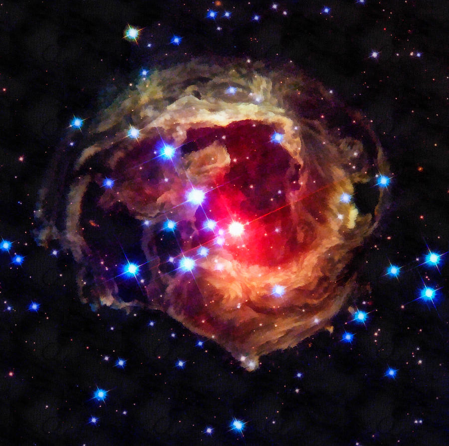 Space image Red Star in the universe Photograph by Matthias Hauser