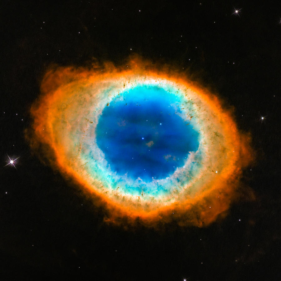 Space image Ring Nebula colorful doughnut Photograph by Matthias Hauser