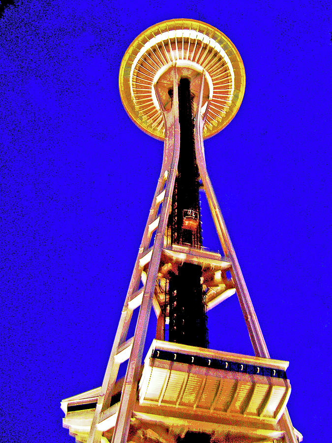 Space Needle at Night in Seattle, Washington Photograph by Ruth Hager