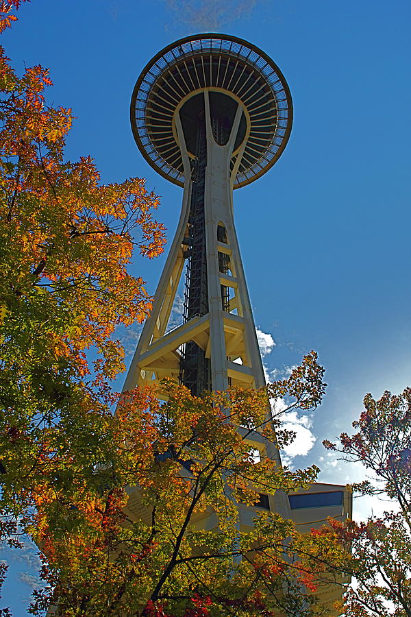 Space Needle Autumn Photograph by Todd Kreuter