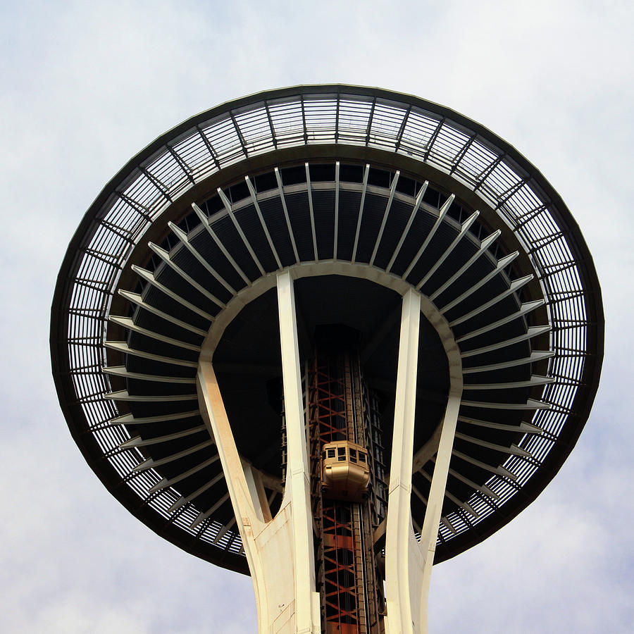 Seattle Photograph - Space Needle- by Linda Woods by Linda Woods