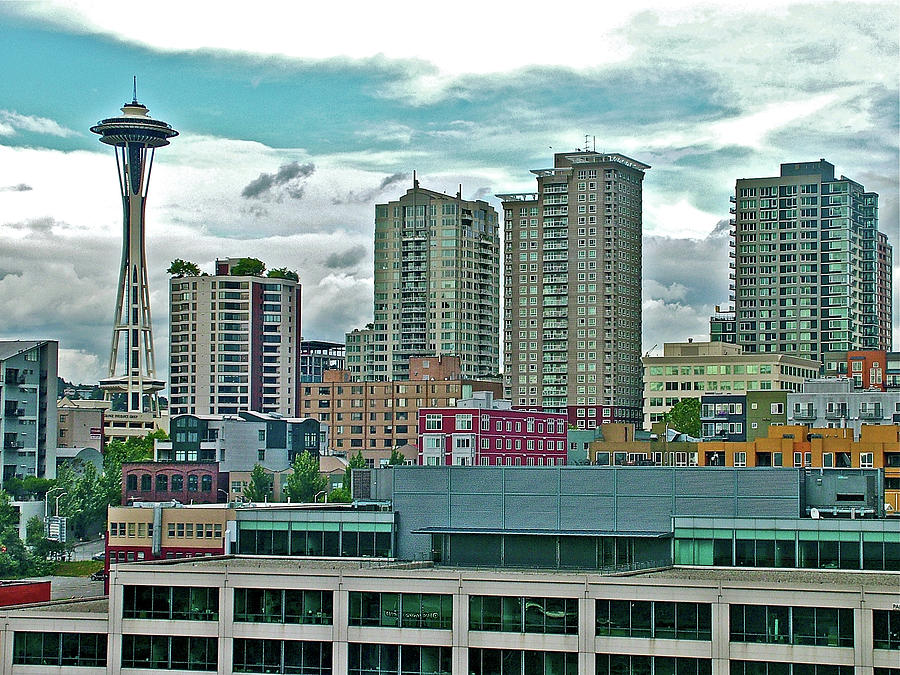 Space Needle in Seattle Landscape-Washington Photograph by Ruth Hager