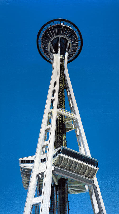 Space Needle Painting - Space Needle by Jason Girard Space Needle Painting - Space Needle by Jason Girard