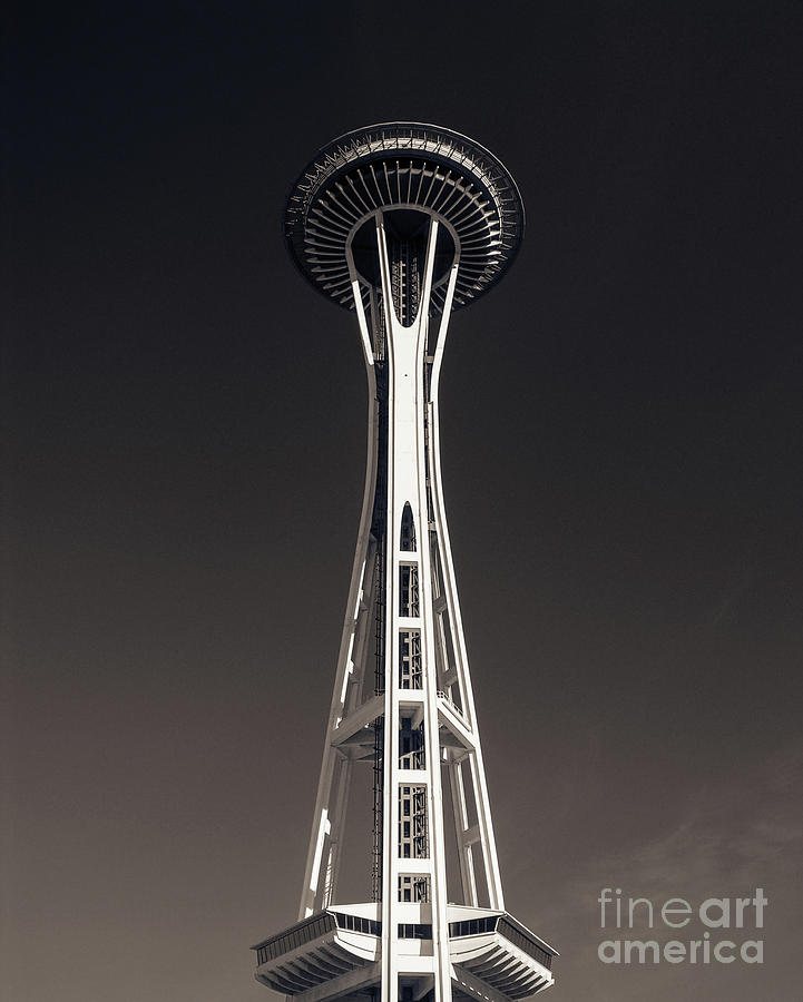 Space Needle Monochrome Photograph by Blake Webster