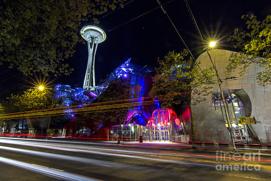 Space Needle Night Photograph by Sonya Lang
