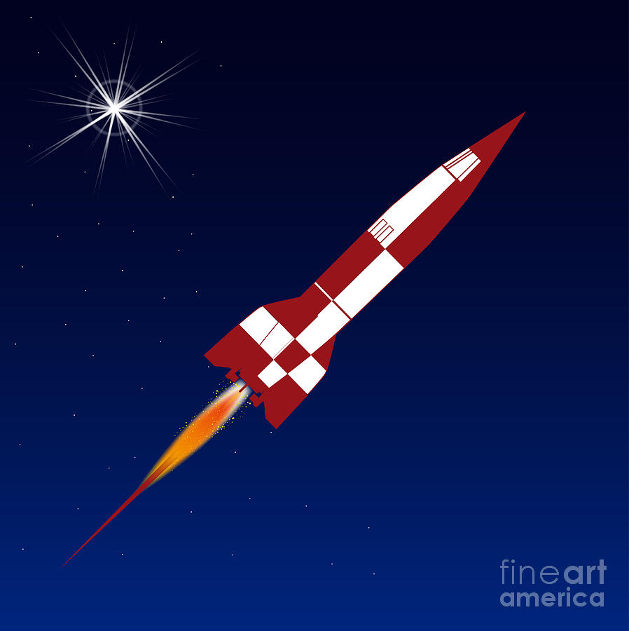 Space Rocket Digital Art by Bigalbaloo Stock - Fine Art America