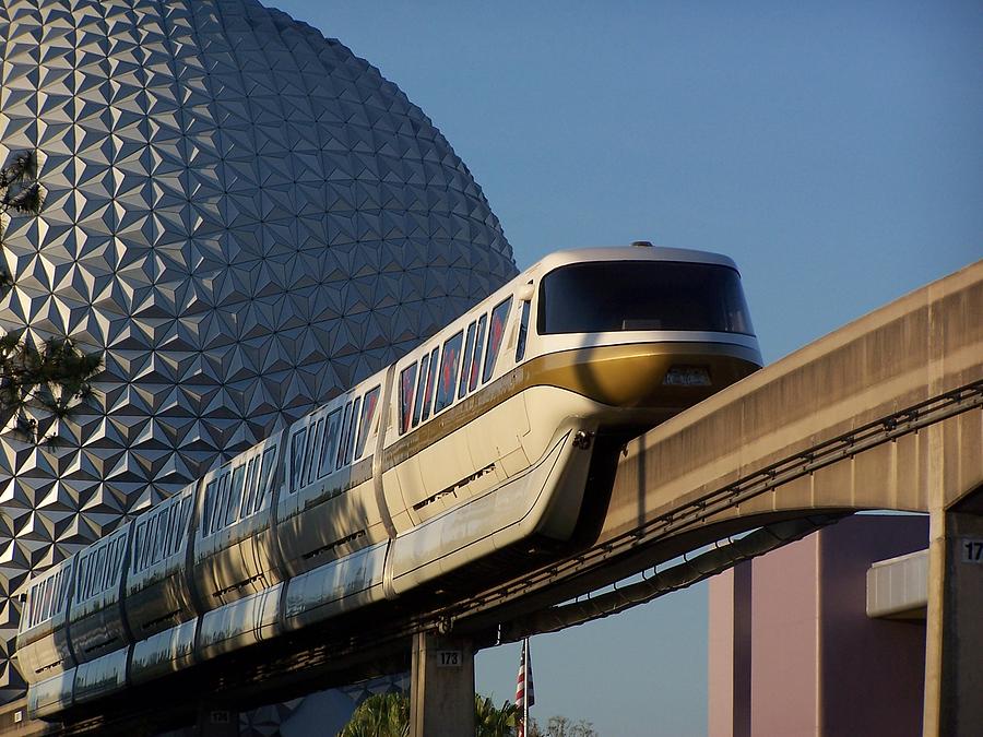 Space Ship Earth and Monorail Photograph by Anthony King - Fine Art America