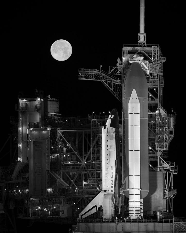 Space Shuttle Discovery On Launch Pad Photograph by War Is Hell Store