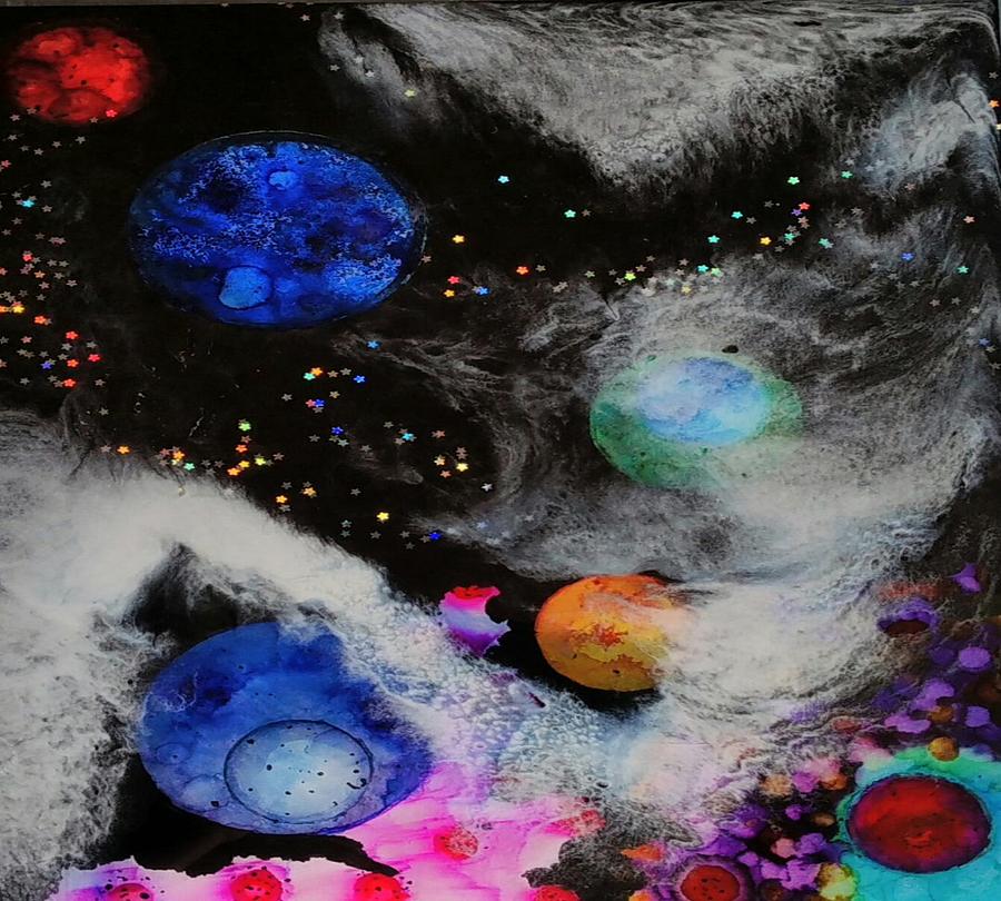 Space, The Final Frontier Painting by Julie Bergfalk - Fine Art America