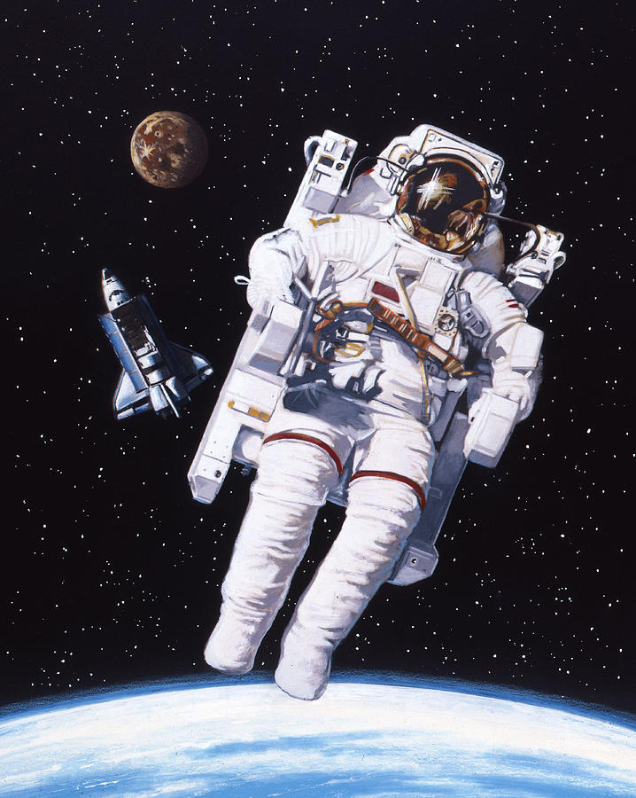 Space Walk Painting by Murry Whiteman