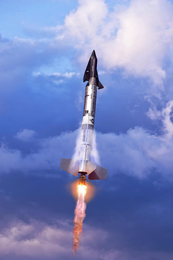Spaceplane Rocket Launch Digital Art by Erik Simonsen