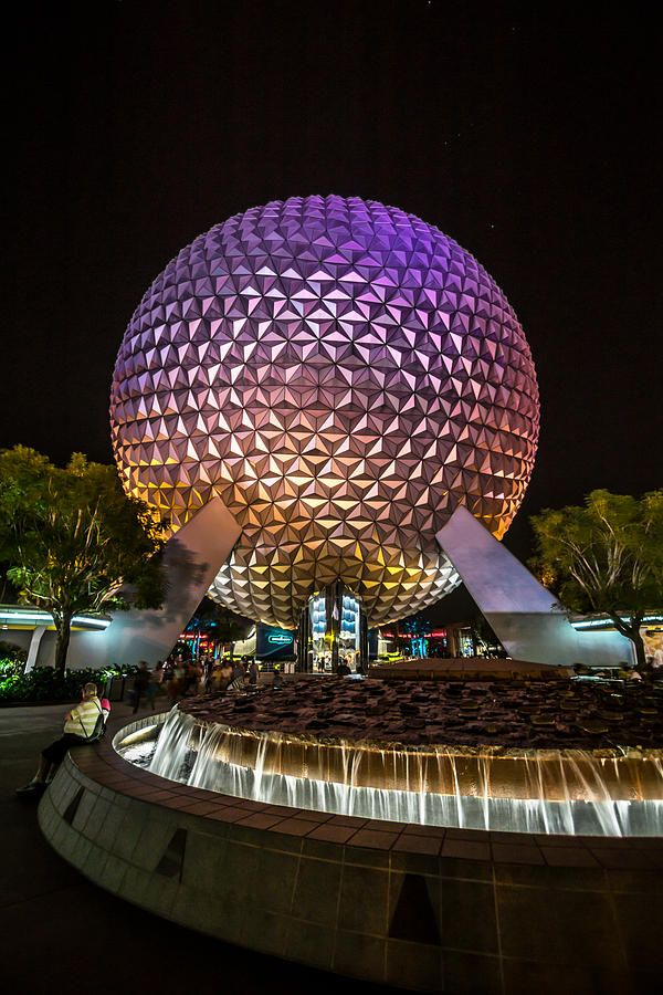 Fountain Photograph - Spaceship Earth by Shared Perspectives Photography