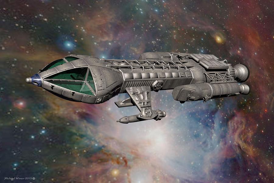 Spaceship Hawk Digital Art by Michael Wimer