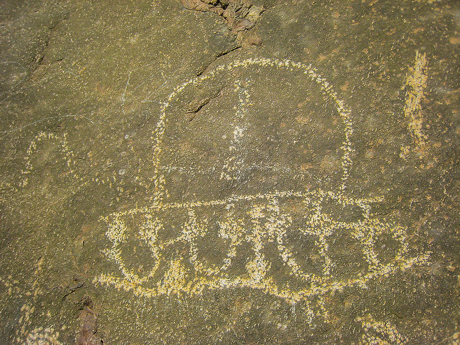 Spaceship Petroglyph Photograph by TM Schultze