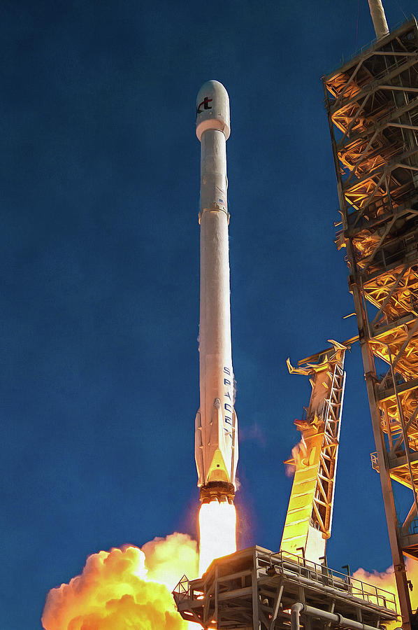 Space Photograph - SpaceX rocket launch Koreasat 5A mission by SpaceX