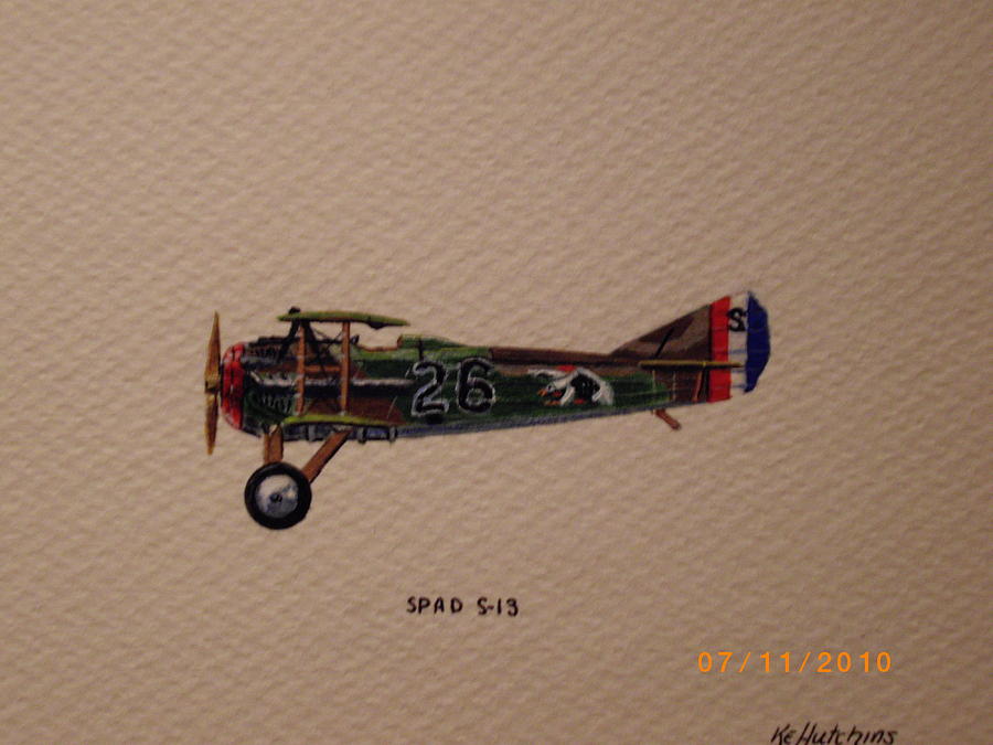 Spad Painting - Spad XIII by Keith Hutchins