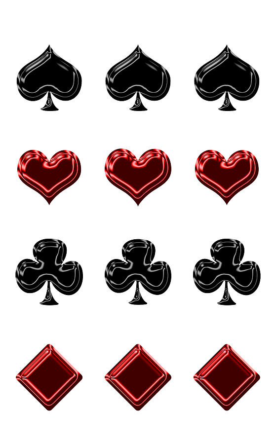Spades Hearts Clubs Diamonds Digital Art by Aimee L Maher ALM GALLERY