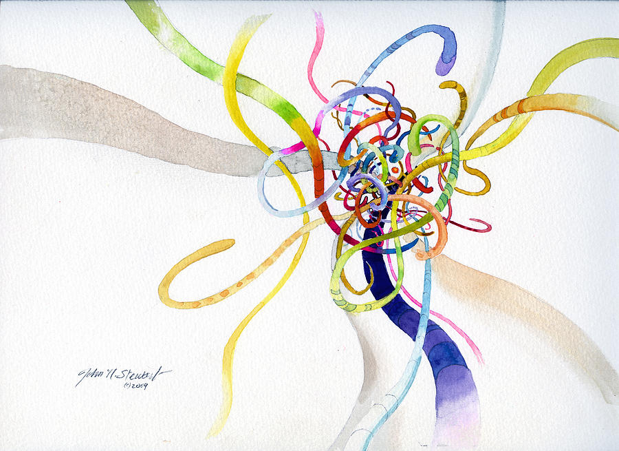 Abstract Painting - Spaghetti Abstract by John Norman Stewart
