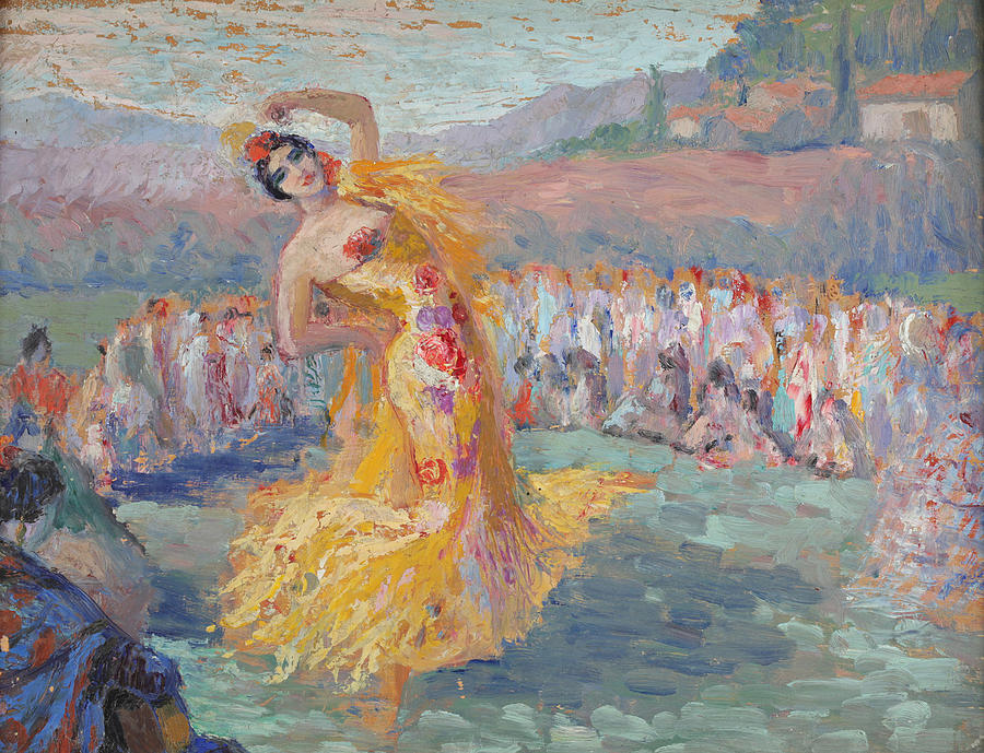 Spain Dancer Painting by Ernest Moulines Spain Dancer Painting by Ernest Moulines