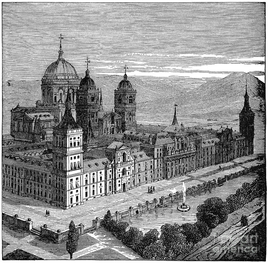 SPAIN, EL ESCORIAL, c1894 - to license for professional use visit GRANGER.com Drawing by Granger