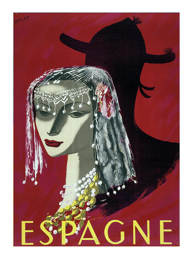 Spain, traditional art, travel poster Painting by Long Shot