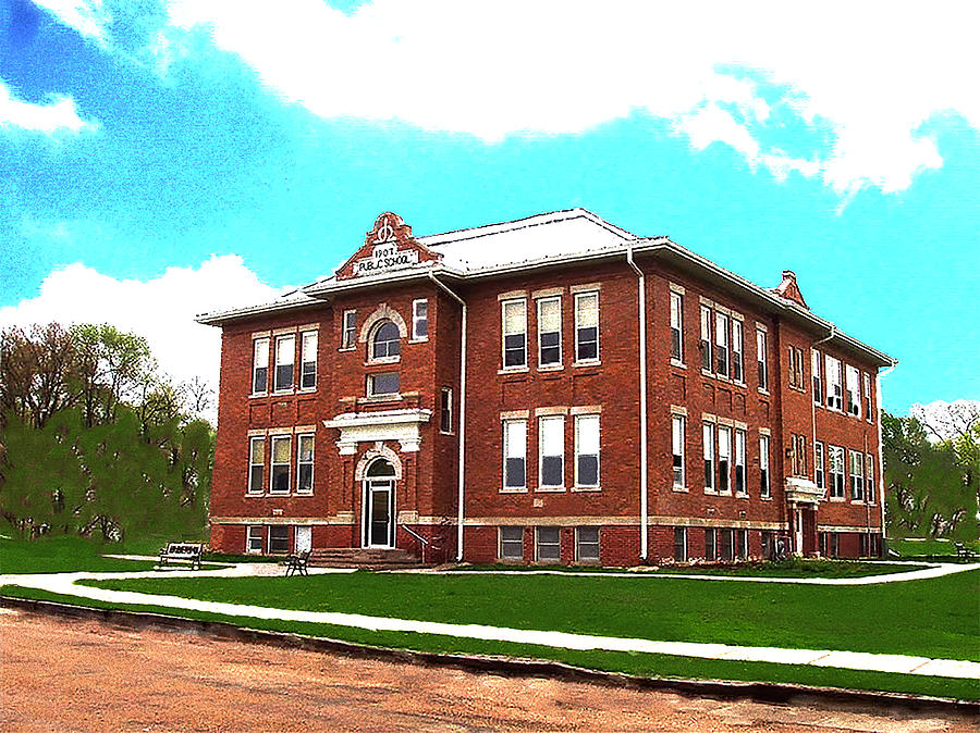 Spalding Public School Digital Art by Jeff Burns Fine Art America
